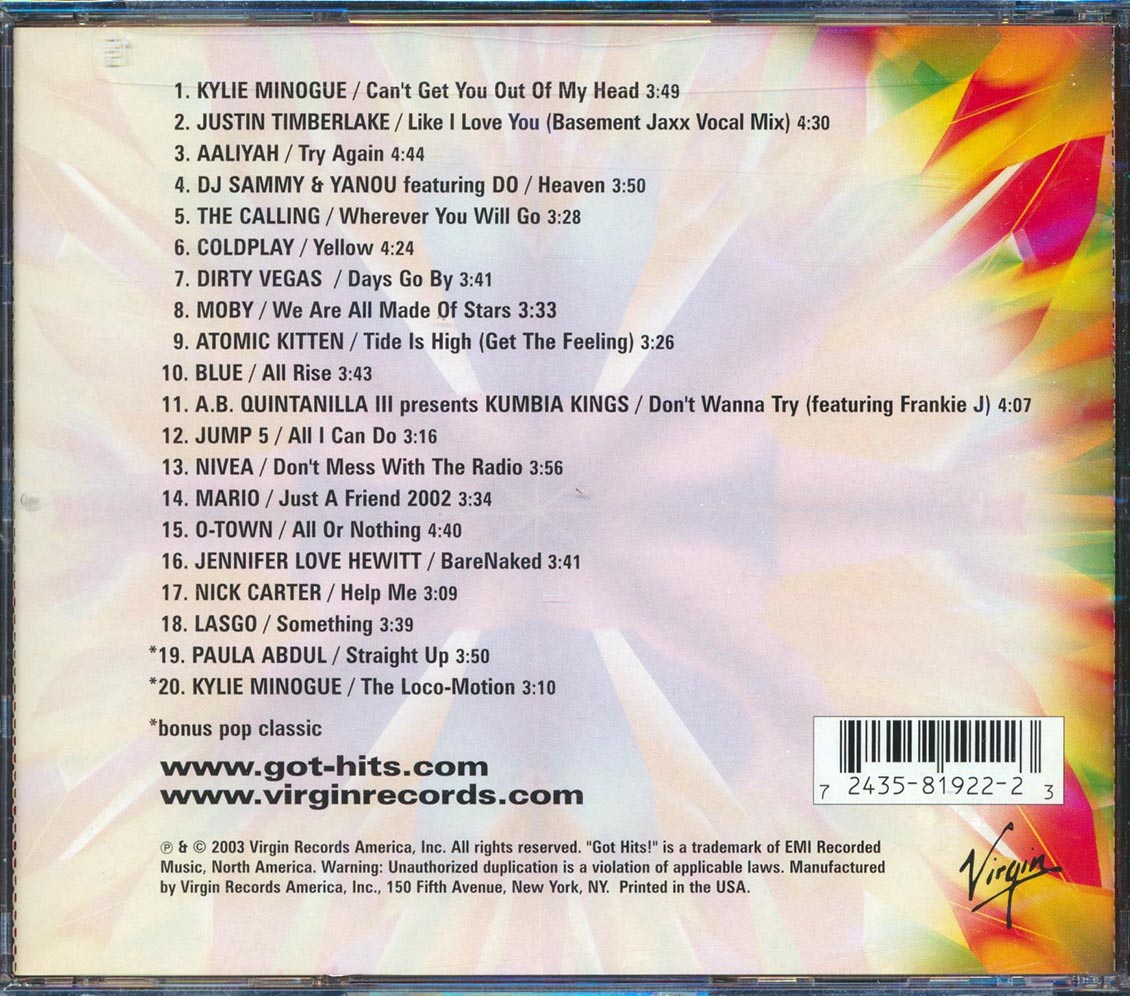 Coldplay, Paula Abdul, Moby, Etc. - Got Hits! Perfect Pop Album [New CD]