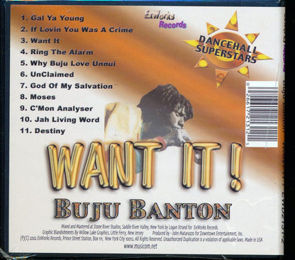 Buju Banton - Want It [New CD]
