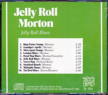 Jelly Roll Morton - Jelly Roll Blues [New CD]