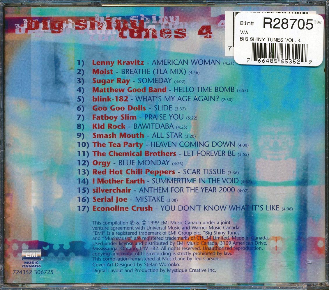 Sugar Roy, Lenny Kravitz, Fatboy Slim, Goo Goo Dolls, Red Hot Chili Peppers, Etc. - Big Shiny Tune 4 [New CD]