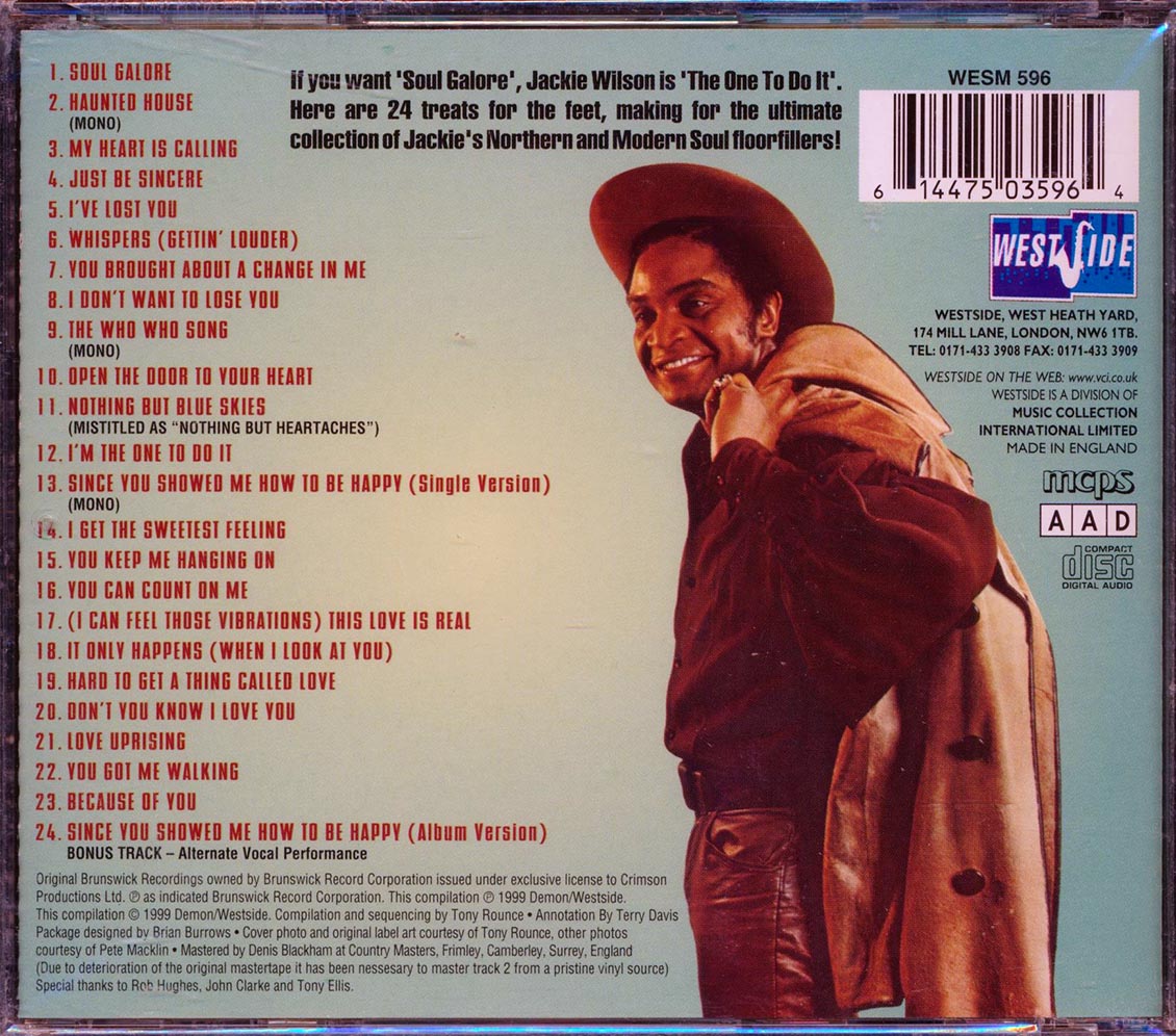 Jackie Wilson - Uptown And Upnorth (Fingersnappers, Floaters And Floorshakers) Original Brunswick Recordings [New CD]