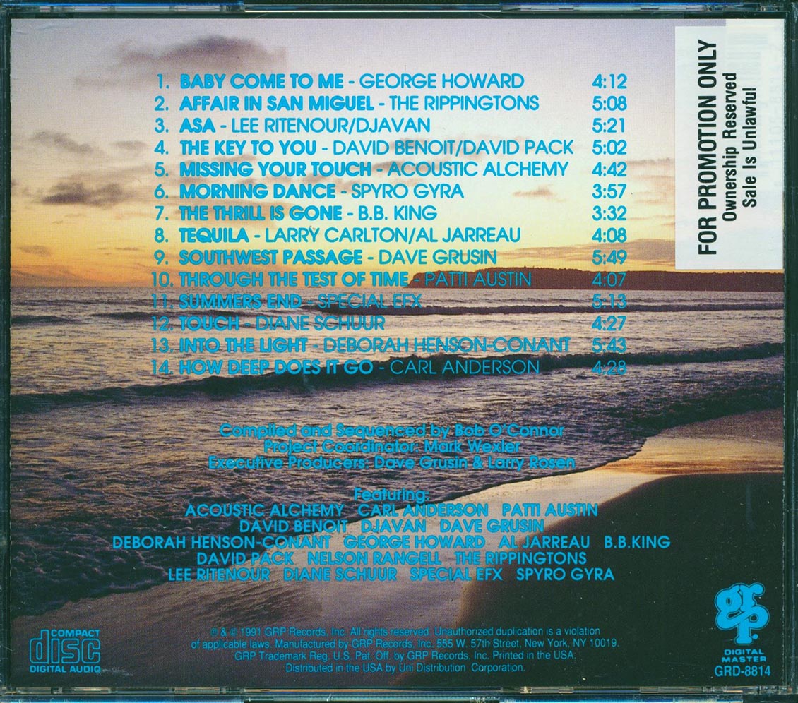 Spyro Gyra, Lee Ritenour, BB King, The Rippingtons, Etc. - GRP & FM98 KIFM Present The Smooth Sound Of San Diego Volume 11 (promo) [New CD]