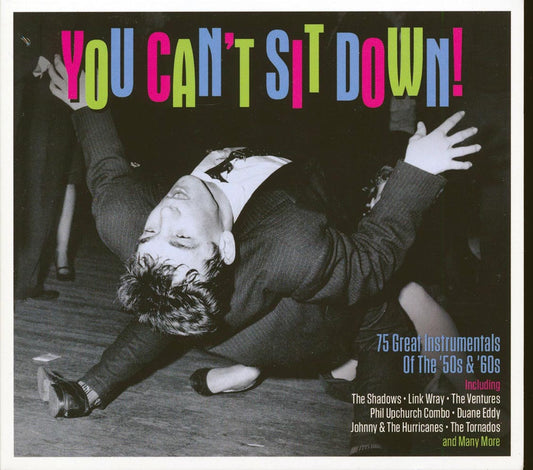 Link Wray, The Ventures, The Shadows, The Tornadoes, Etc. - You Just Can't Sit Down! 75 Instrumentals Of The '50s & '60s (75 tracks) (3xCD) (deluxe 3-fold digipak) [New CD]