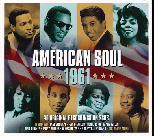 Ray Charles, Ben E King, Jerry Butler, Marvin Gaye, Etc. - American Soul 1961 (40 tracks) (2xCD) (deluxe 3-fold digipak) [New CD]