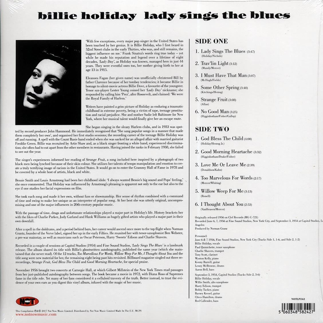 Billie Holiday - Lady Sings The Blues (180g) (blue vinyl) [New Vinyl LP]