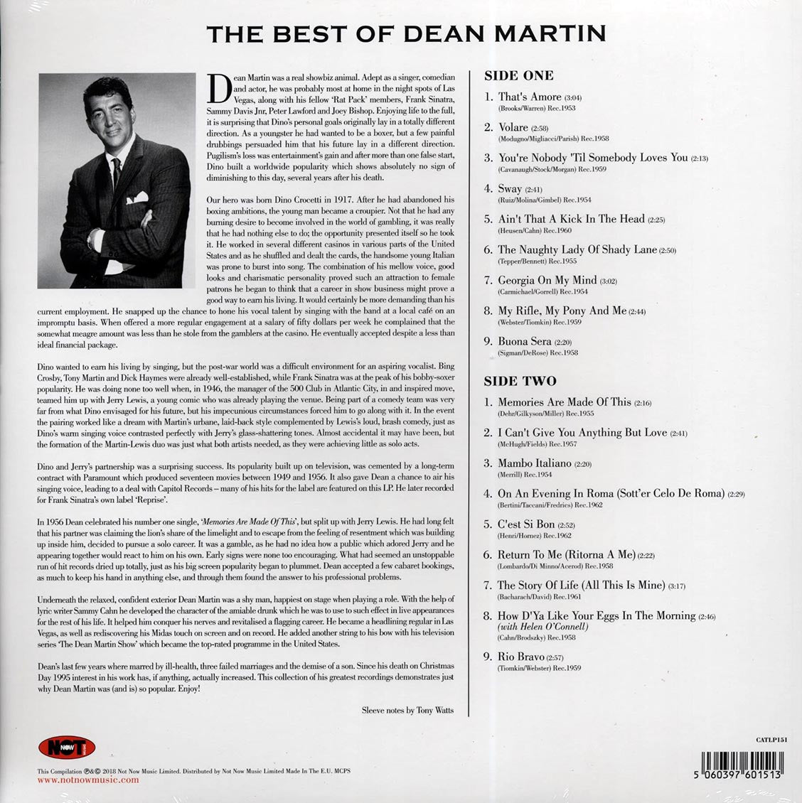 Dean Martin - The Best Of Dean Martin (180g) [New Vinyl LP]