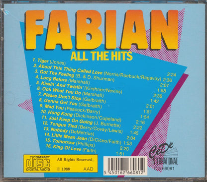 Fabian - All The Hits [New CD]