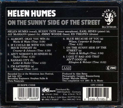 Helen Humes - On The Sunny Side Of The Street [New CD]