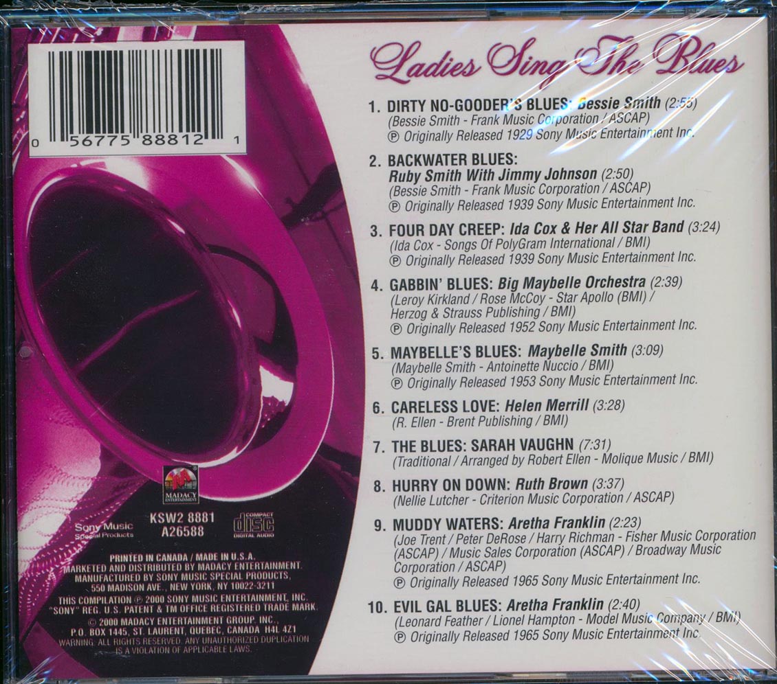 Bessie Smith, Aretha Franklin, Sarah Vaughn, Etc. - Ladies Sing The Blues [New CD]