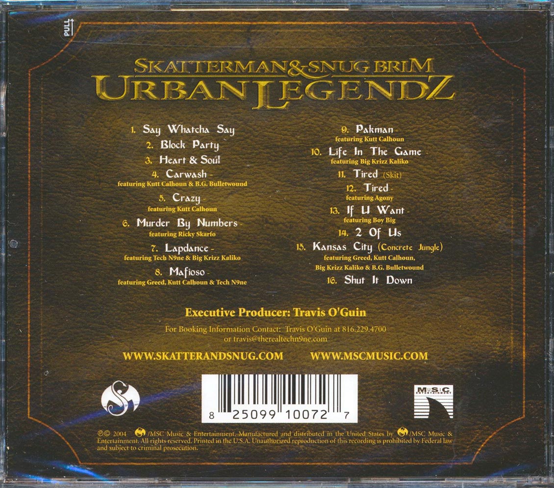 Skatterman & Snug Brim - Urban Legendz [New CD]
