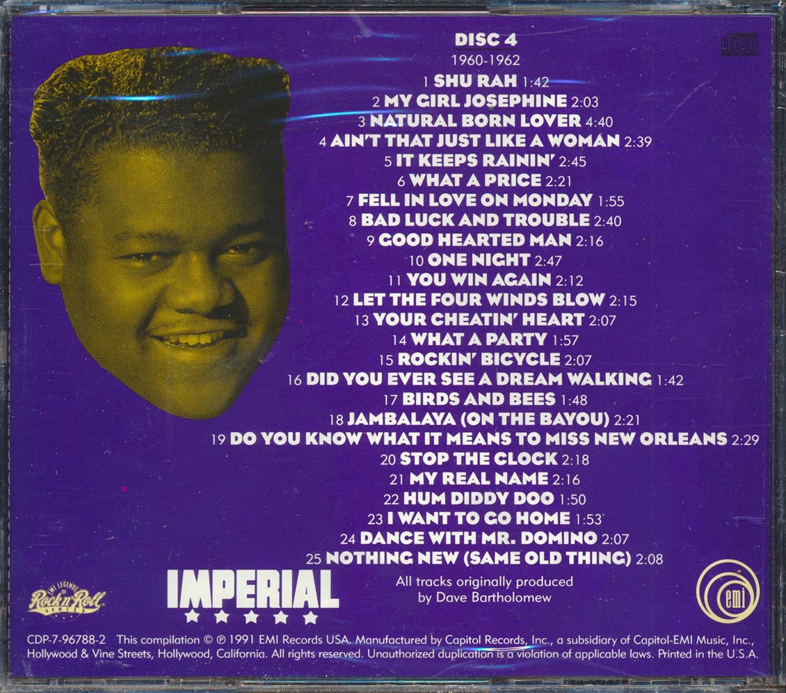 Fats Domino - They Call Me The Fat Man: The Legendary Imperial Recordings Disc 4 (25 tracks) [New CD]