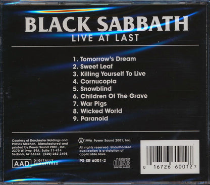 Black Sabbath - Live At Last [New CD]