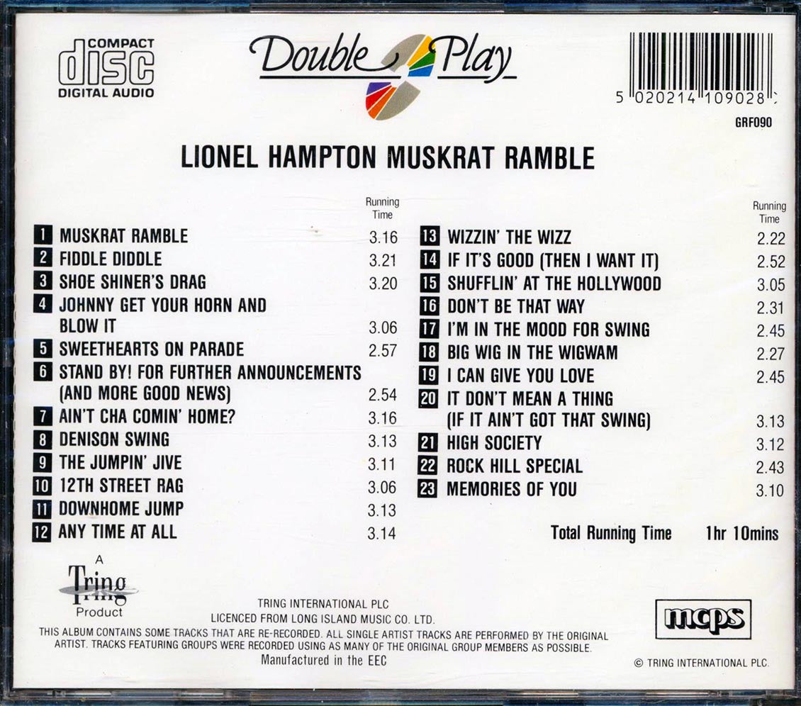 Lionel Hampton - Muskrat Ramble (23 tracks) [New CD]