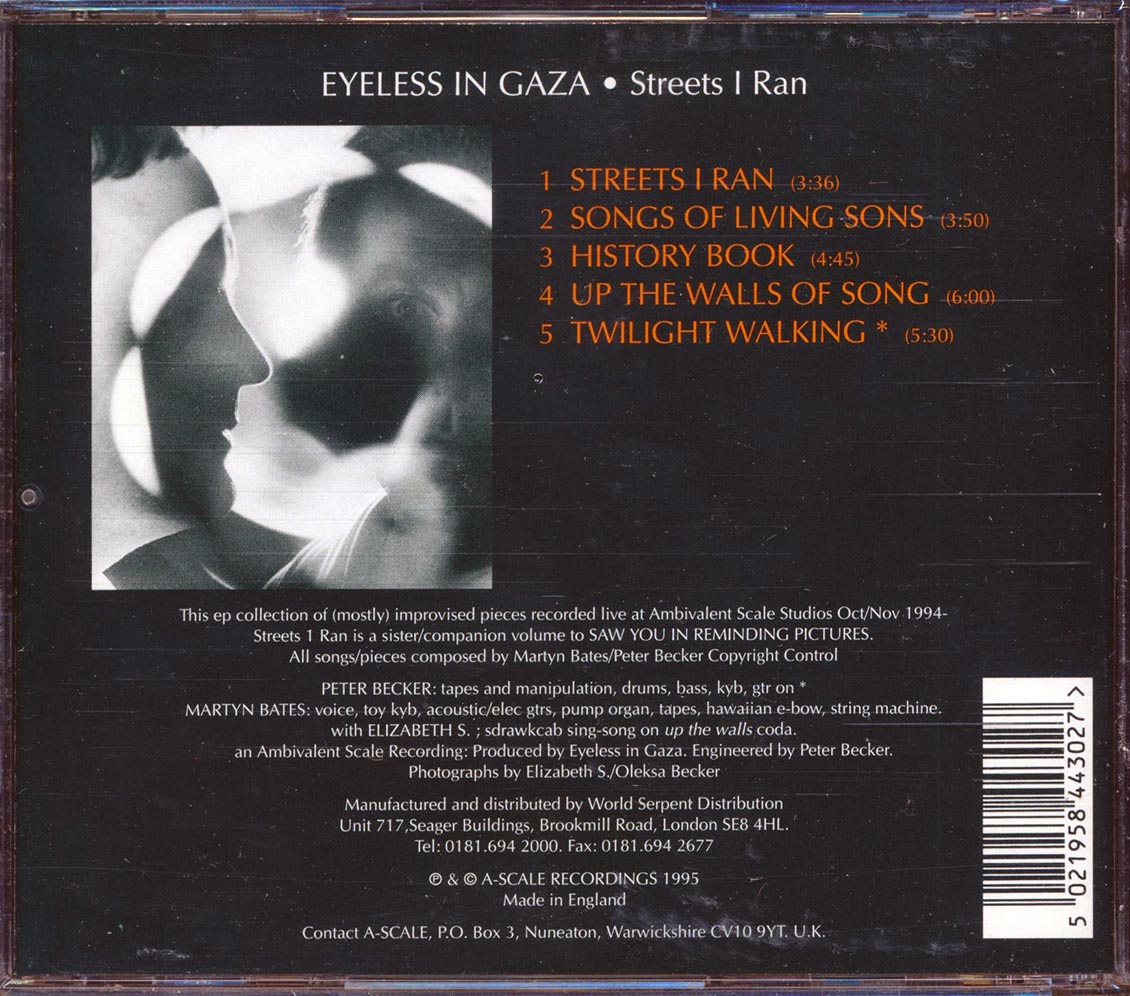 Eyeglass In Gaza - Streets I Ran [New CD]