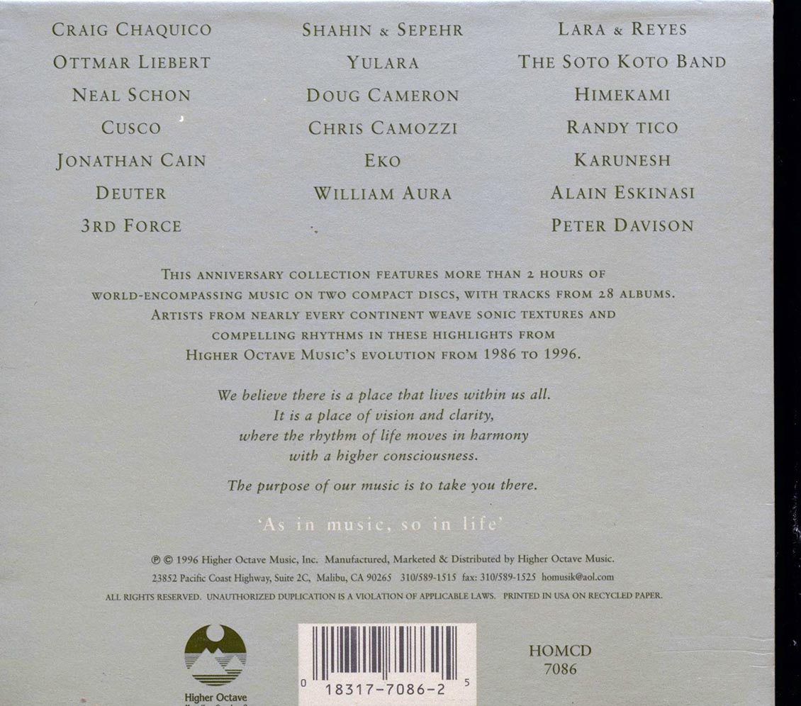 Cusco, Neal Schon, 3rd Force, Ottmar Liebert, Craig Chaquico, Etc. - Higher Octave Music Evolution 1986-1996 (30 tracks) (2xCD) (incl. large booklet) (deluxe 4-fold digipak) [New CD]