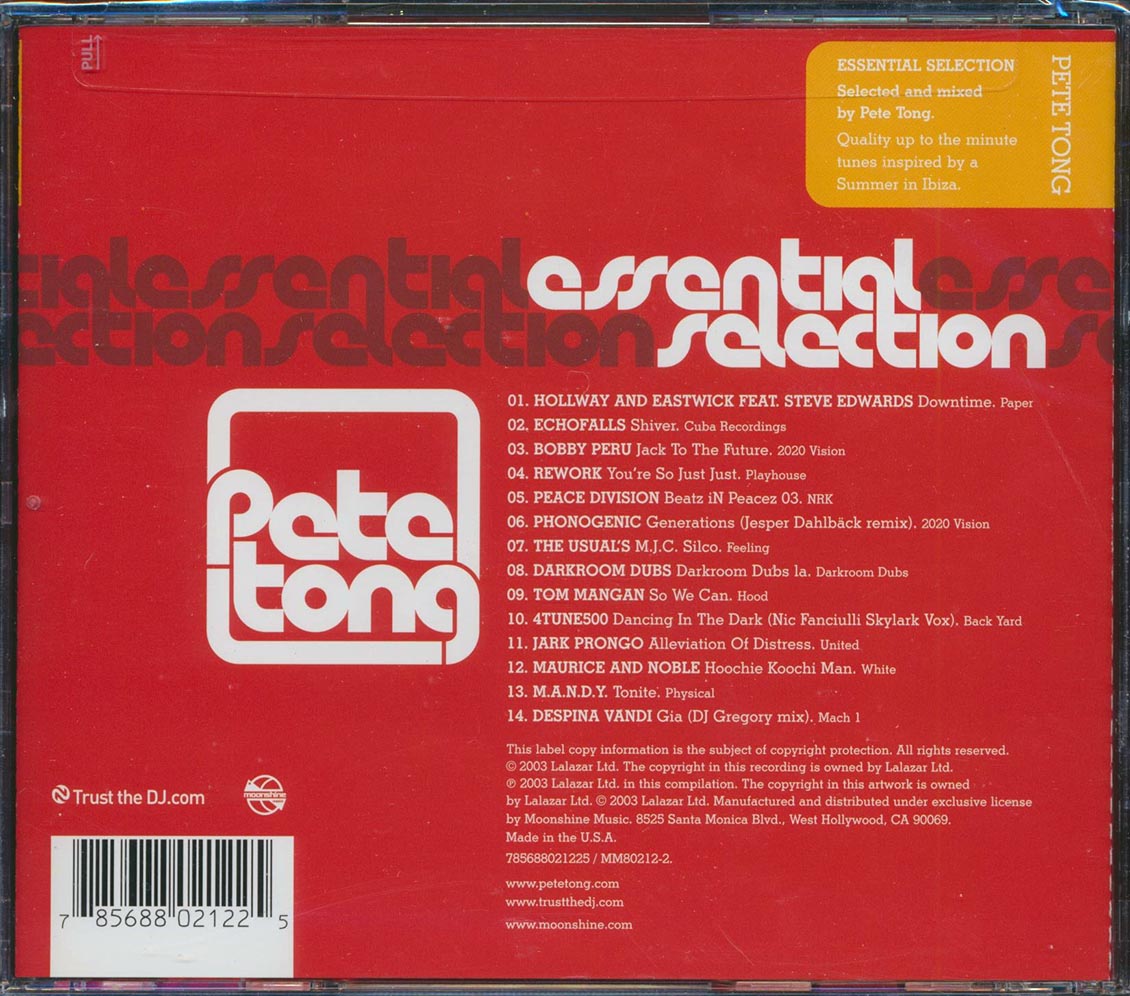 Pete Tong - Essential Selection [New CD]