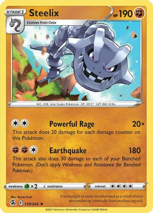 Steelix 139/264 - SWSH08 Fusion Strike Holofoil