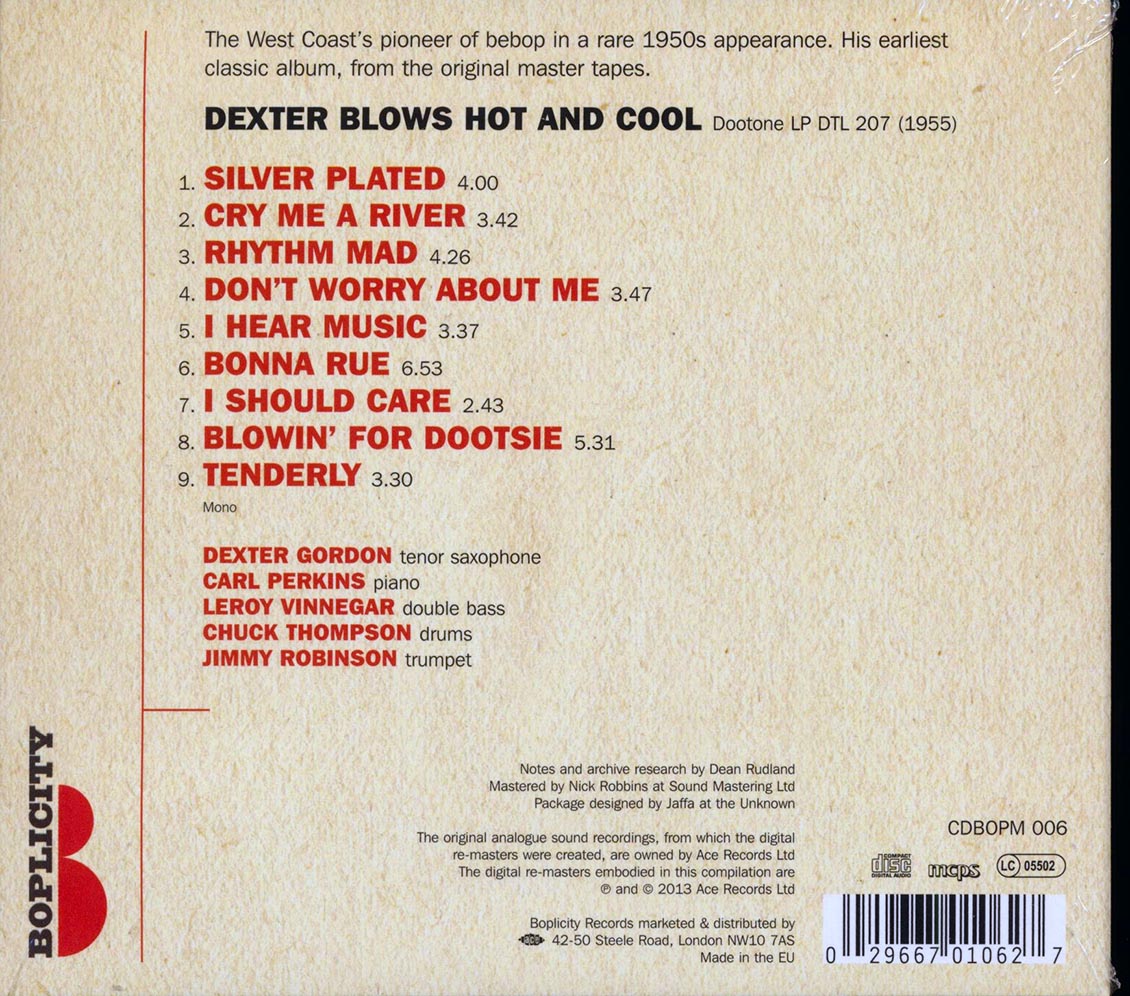 Dextor Gordon All-Stars - Dexter Blows Hot And Cool [New CD]