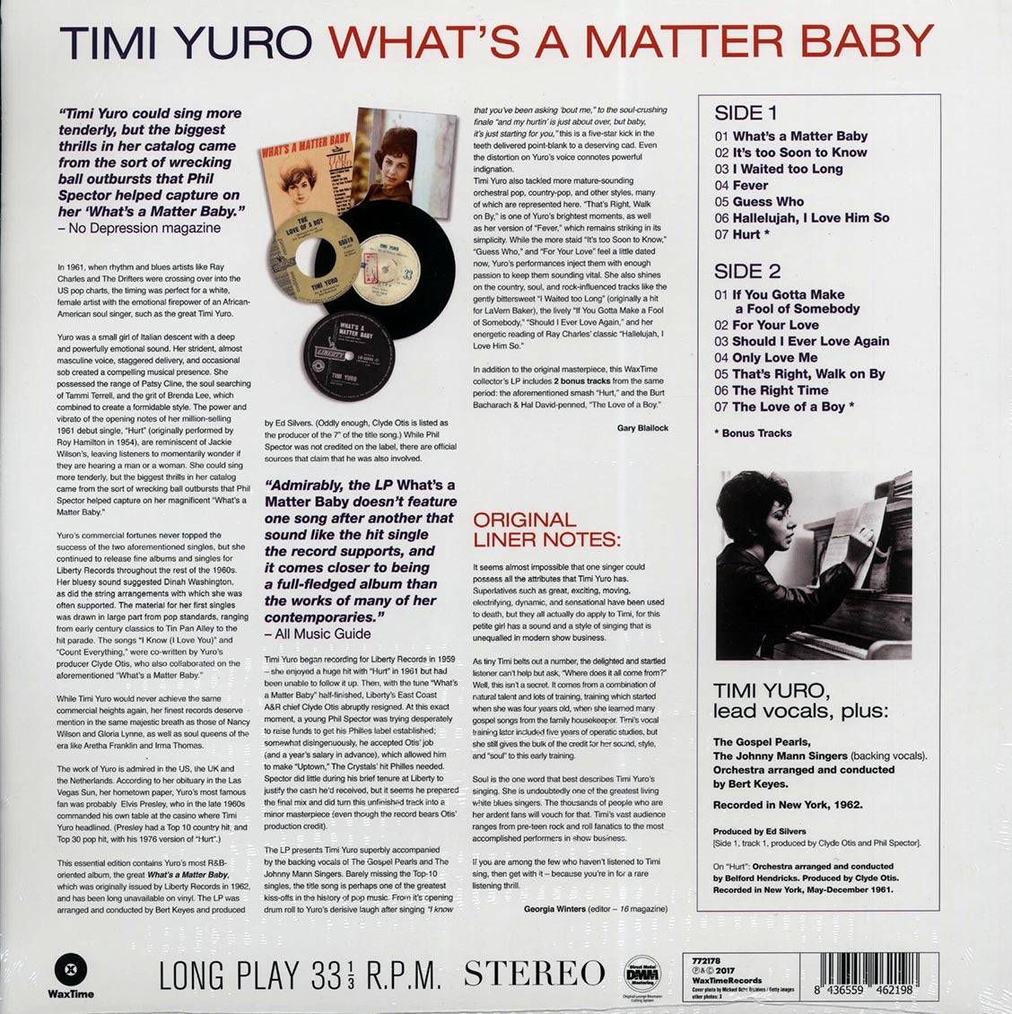 Timi Yuro - What's A Matter Baby (ltd. ed.) (180g) (High-Def VV) [New Vinyl Record LP]