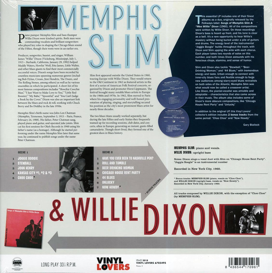 Memphis Slim, Willie Dixon - Songs Of Memphis Slim & Willie Dixon (ltd. ed.) (180g) (High-Def VV) [New Vinyl Record LP]