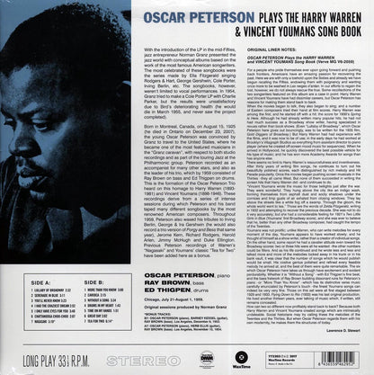 Oscar Peterson - Plays The Harry Warren And Vincent Youmans Song Book (+2 bonus tracks) (ltd. ed.) (180g) [New Vinyl Record LP]