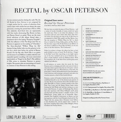 Oscar Peterson - Recital By Oscar Peterson (+bonus track) (ltd. ed.) (180g) [New Vinyl Record LP]