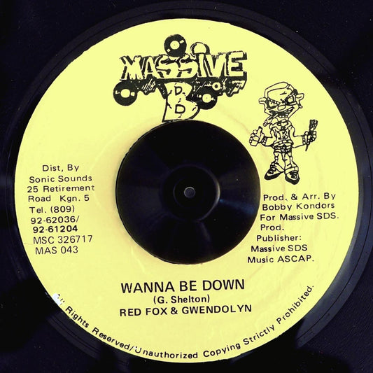 Red Fox, Gwendolyn - Wanna Be Down [New Vinyl Record 7" Single]