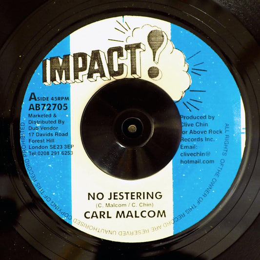 Carl Malcolm - No Jestering  /  Skin, Flesh & Bones - Jestering Dub (rhythm: "No Jestering") [New Vinyl 7"]