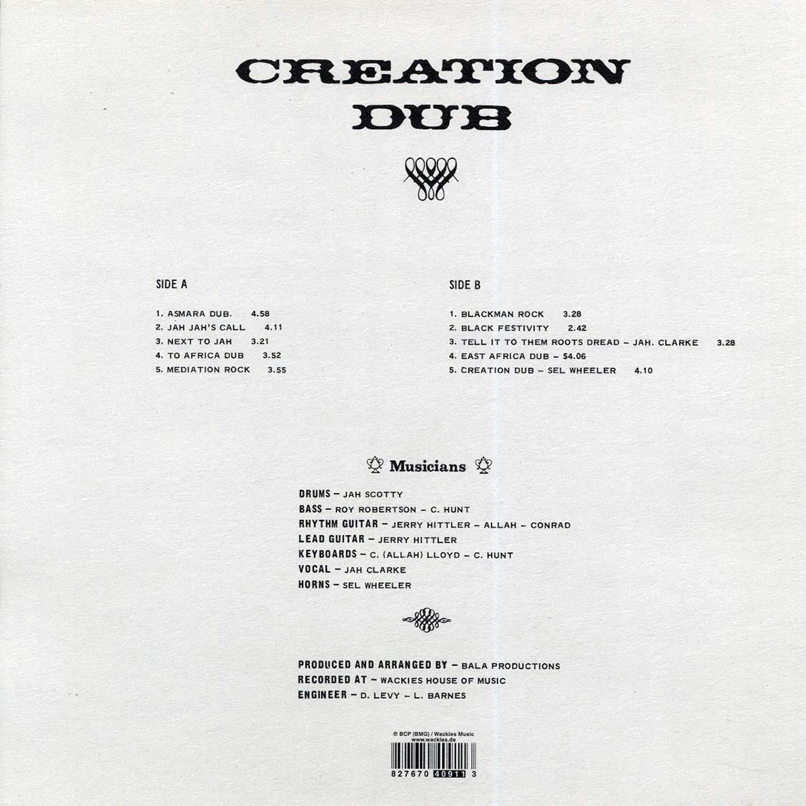 Wackie's - Creation Dub (2004 FIRST PRESS) [New Vinyl Record LP]