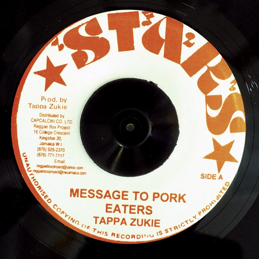 Tappa Zukie - Message To Pork Eaters  /  Tappa Zukie - Veego [New Vinyl Record 7" Single]