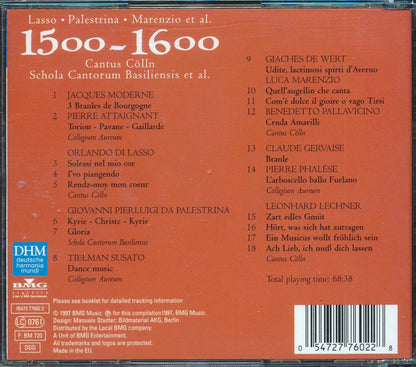 Lasso, Palestrina, Marenzio, Etc. - 1500-1600 Cantus Colln Schola Cantorum Basiliensis Et Al [New CD]