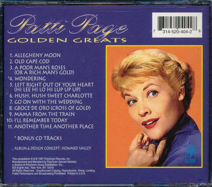 Patti Page - Golden Greats [New CD]