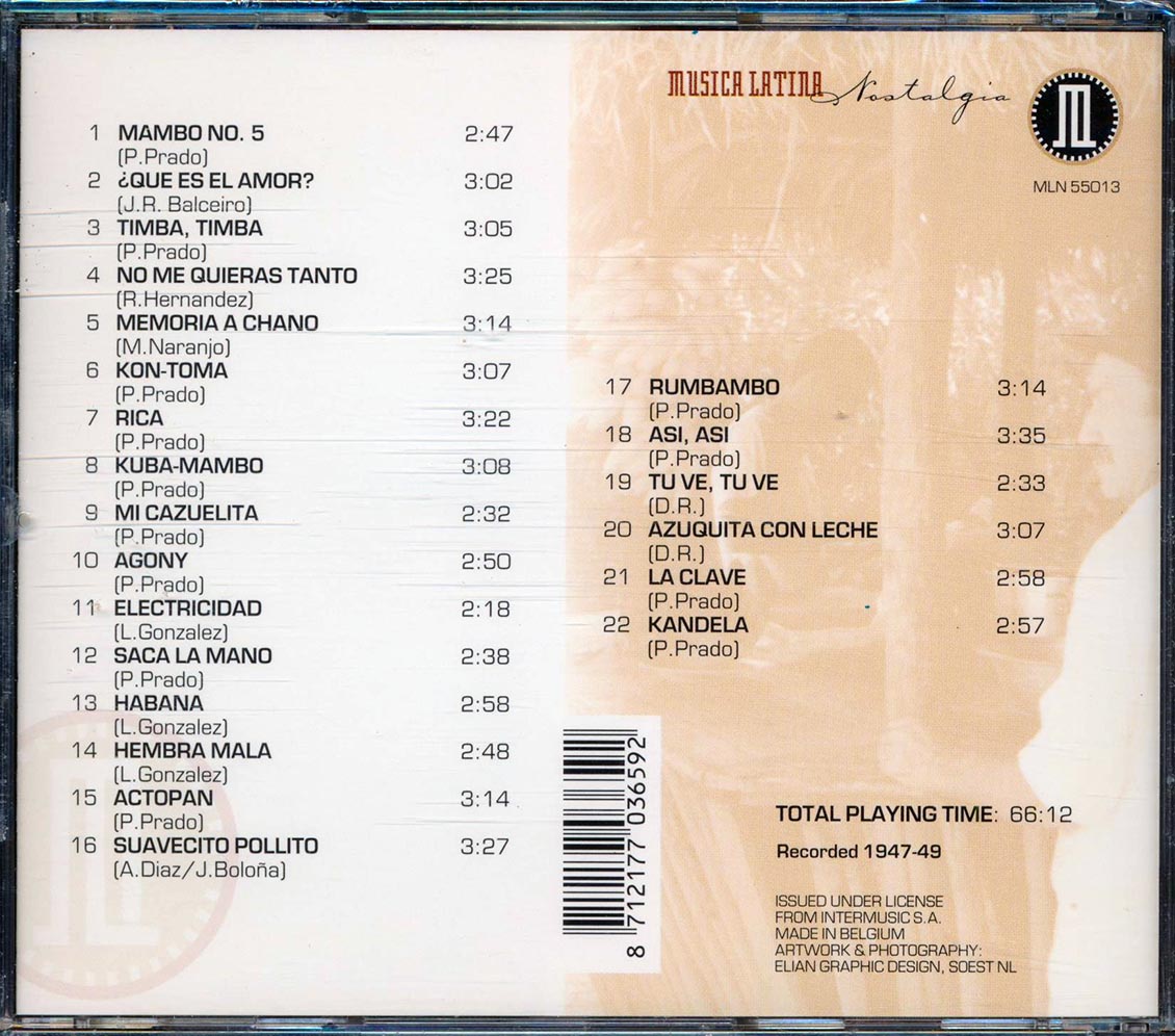Perez Prado Y Su Orquestra - El Rey Del Mambo (22 tracks) [New CD]
