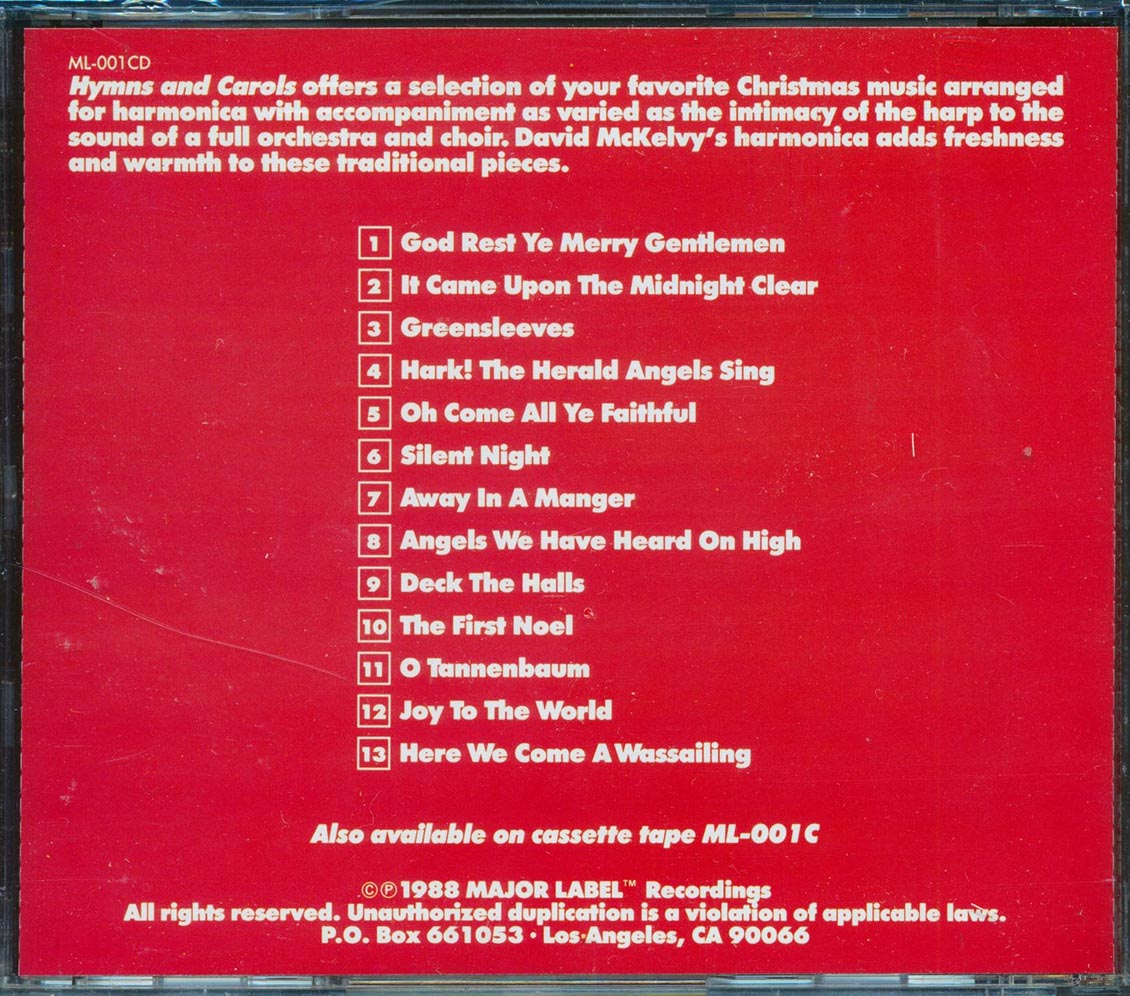 David McKelvy - Hymns & Carols: A Collection Of Your Favorite Christmas Music (Harmonica) [New CD]