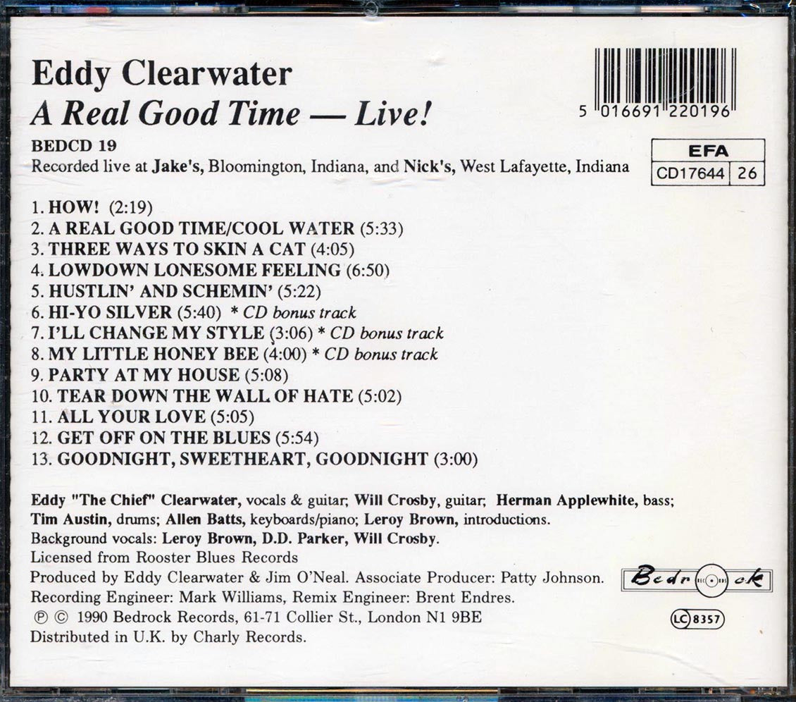 Eddy Clearwater - A Real Good Time: Live! [New CD]