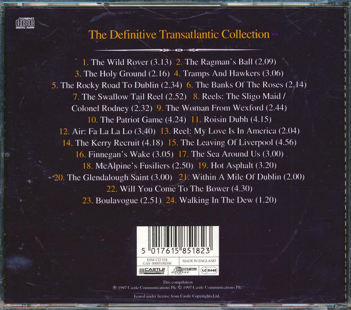 The Dubliners - The Definitive Transatlantic Collection (24 tracks) [New CD]