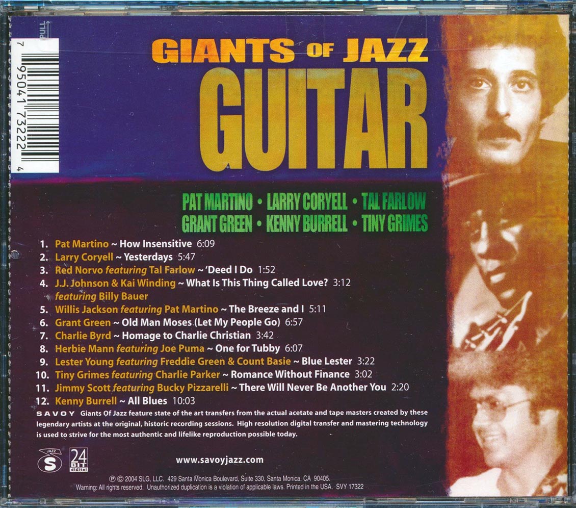 Pat Martino, Larry Coryell, Tal Farlow, Etc. - Giants Of Jazz: Guitar [New CD]