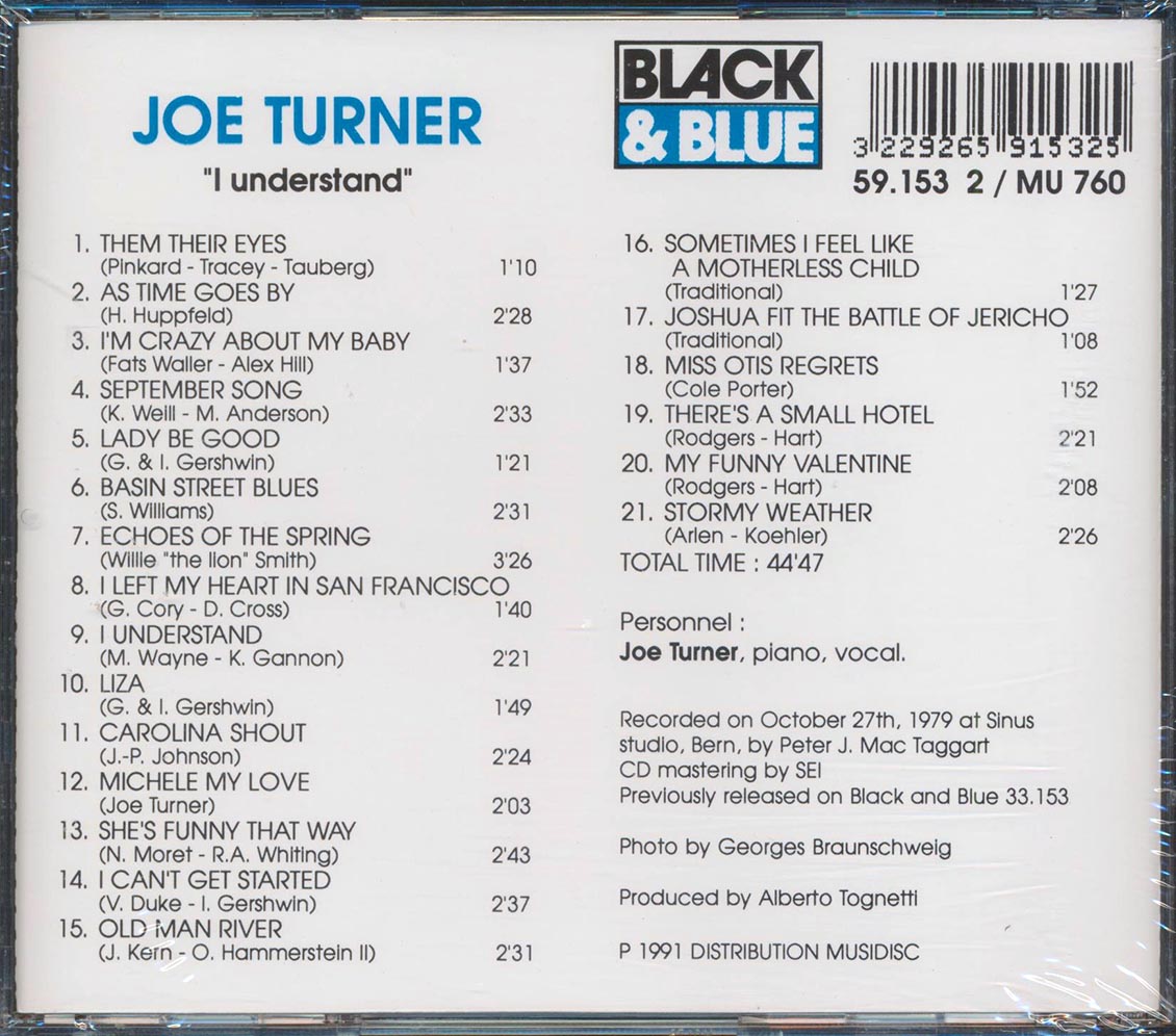 Joe Turner - I Understand (21 tracks) [New CD]