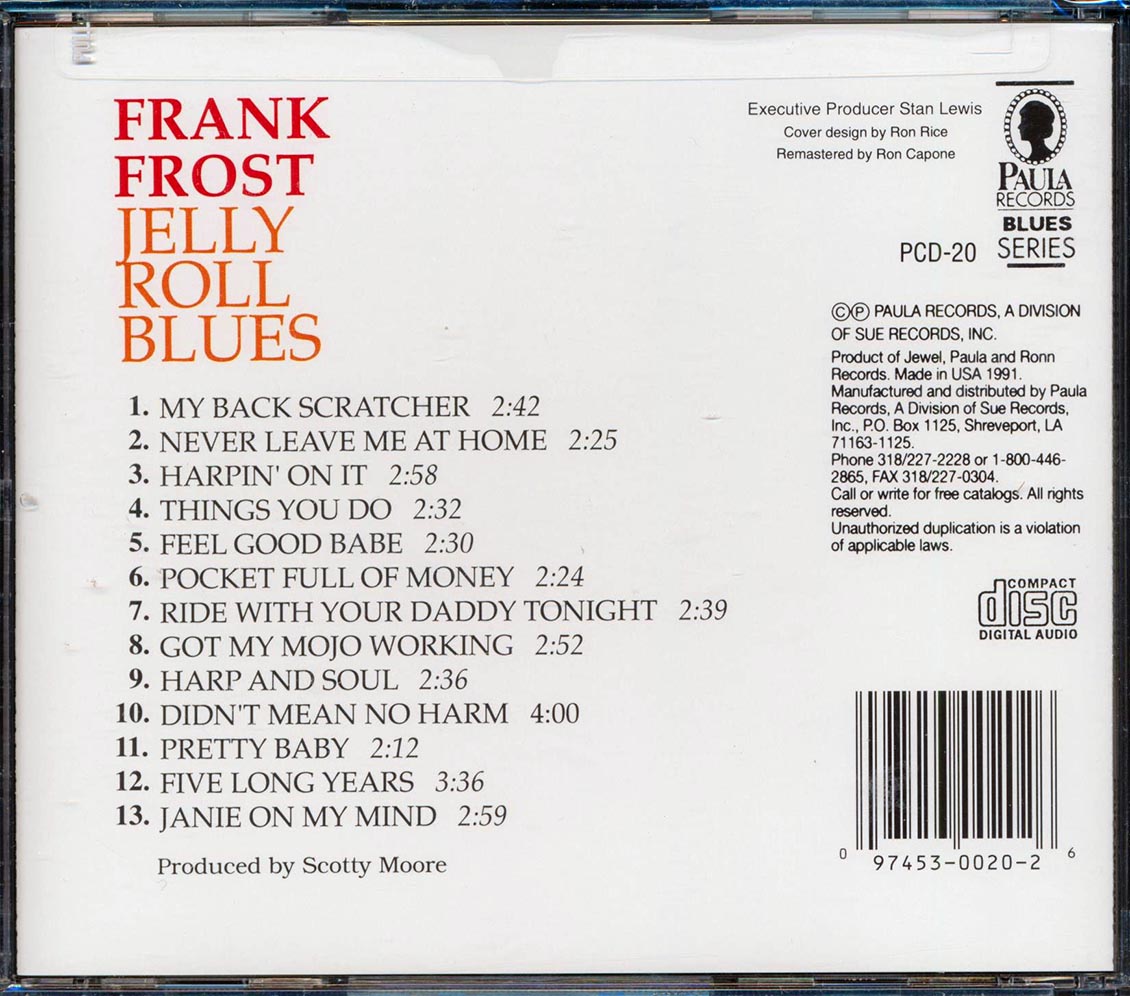 Frank Frost - Jelly Roll Blues [New CD]