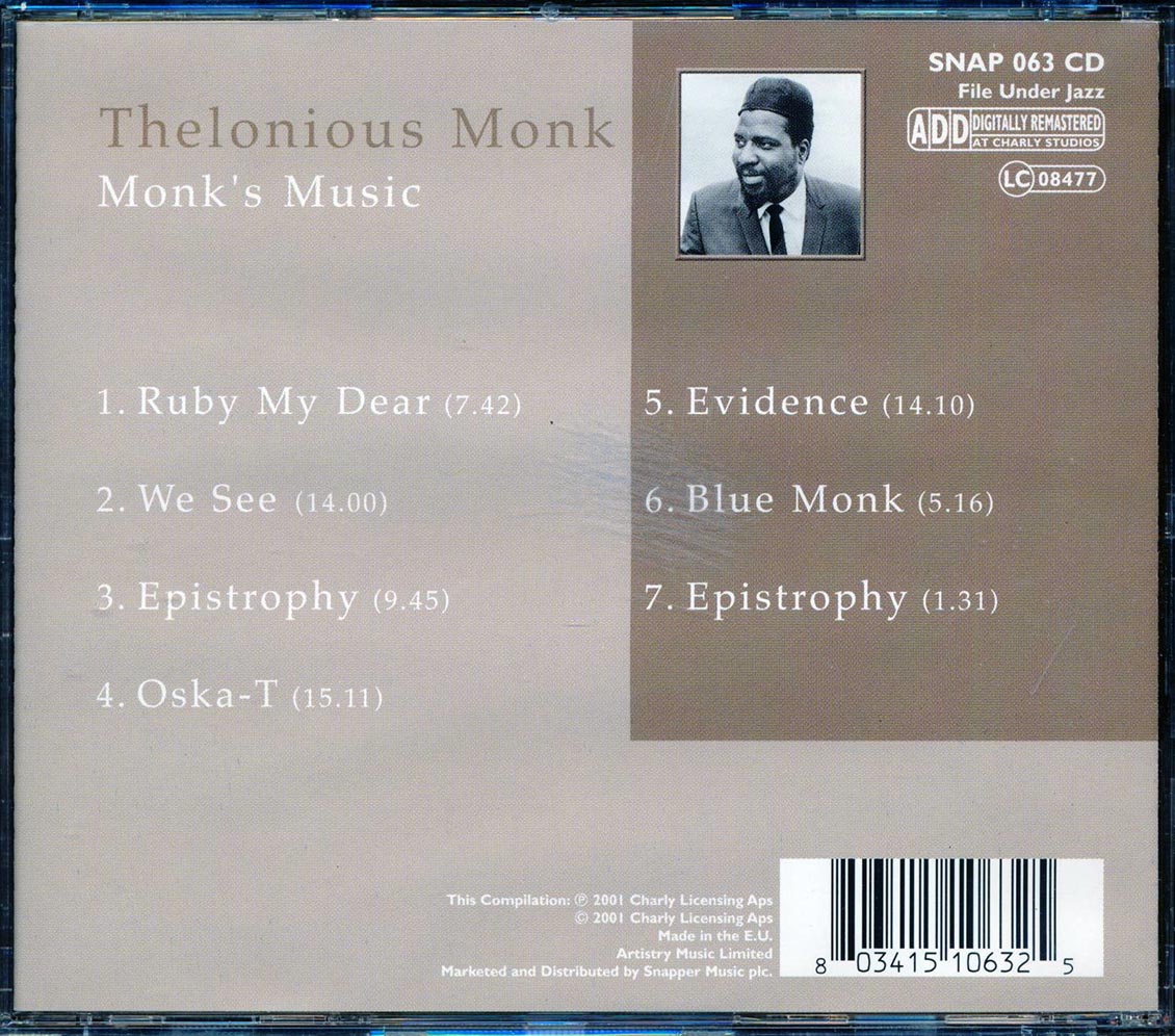 Thelonious Monk - Monk's Music [New CD]