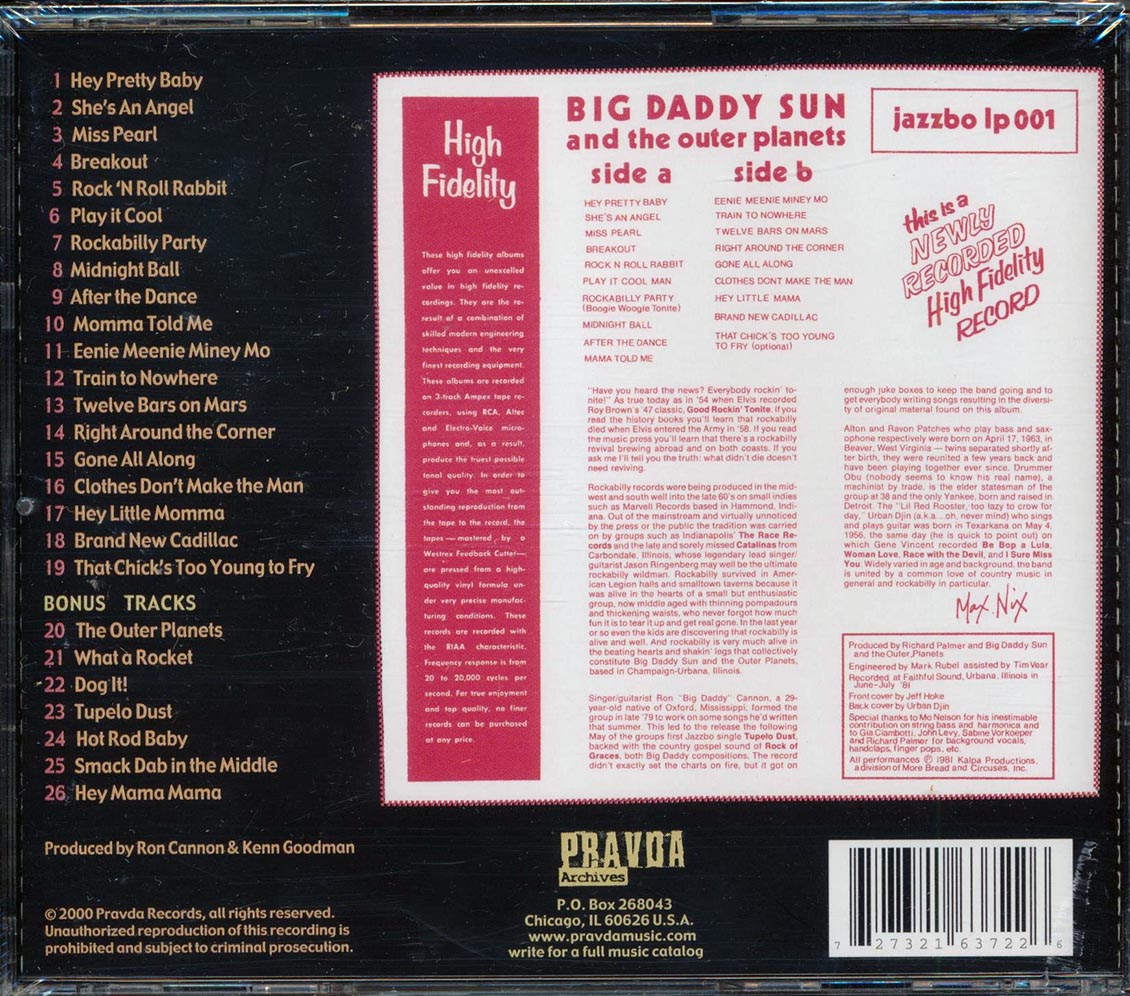 Big Daddy Sun & The Outer Planets - Big Daddy Sun & The Outer Planets [New CD]