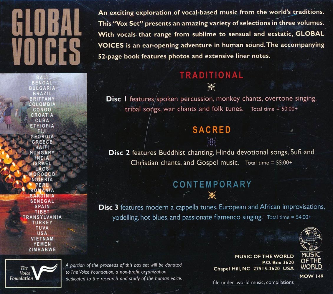 Various - Global Voices: Traditional, Sacred And Contemporary Vocal Music (incl. large booklet) [New CD]
