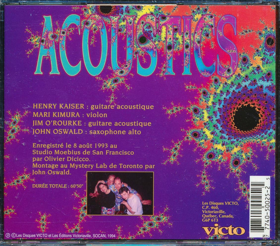 Henry Kaiser, Mari Kimura, Jim O'Rourke, John Oswald - Acoustics [New CD]