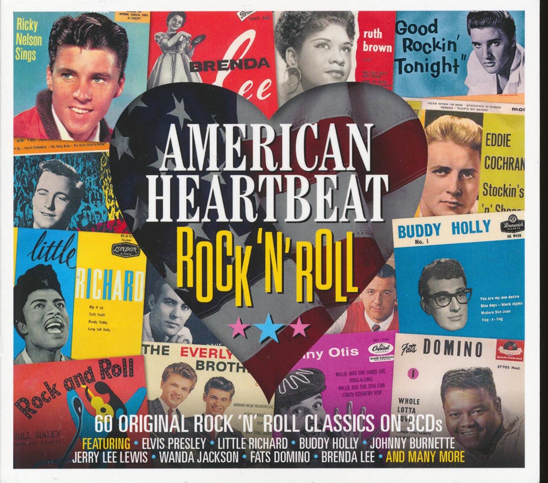 Roy Orbison, Chuck Berry, The Big Dipper, Charlie Rich, Etc. - American Heartbeat: Rock 'N' Roll (60 tracks) (3xCD) (deluxe 3-fold digipak) [New CD]