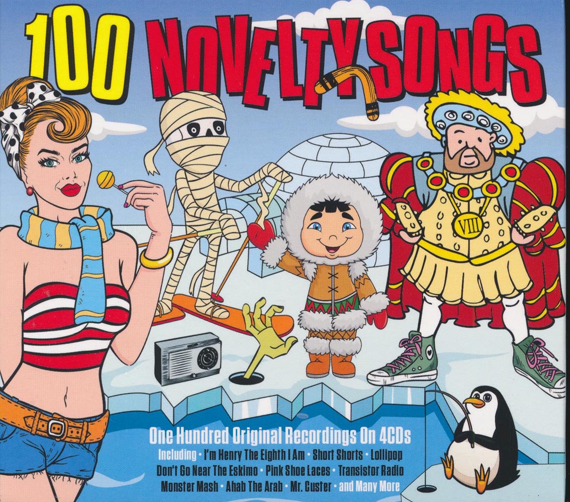 Ray Stevens, The Mudlarks, The Rivingtons, The Trashmen, Etc. - 100 Novelty Songs (100 tracks) (4xCD) (deluxe 4-fold digipak) [New CD]