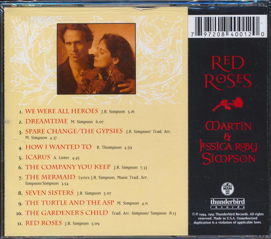 Martin & Jessica Ruby Simpson - Red Roses [New CD]