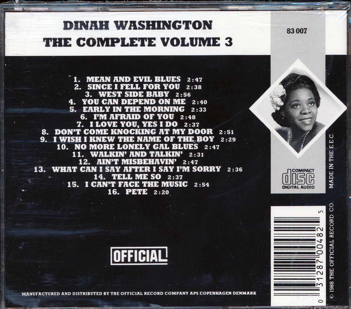 Dinah Washington - The Complete Dinah Washington Volume 3: 1947 [New CD]