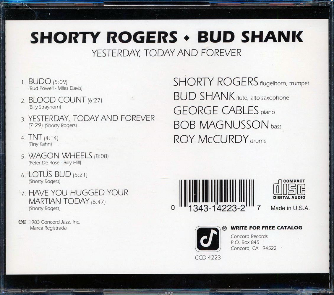 Shorty Rogers, Bud Shank - Yesterday, Today And Forever [New CD]
