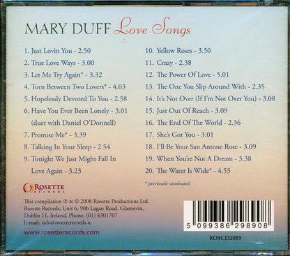 Mary Duff - Love Songs [New CD]