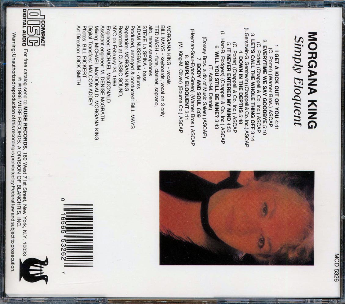 Morgana King - Simply Eloquent [New CD]